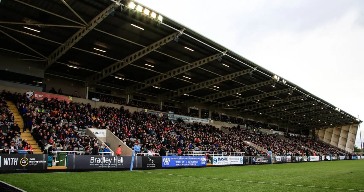 Another angle of Kingston Park Stadium